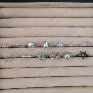 Fragrant Jewels Silver and Green Ring Collection